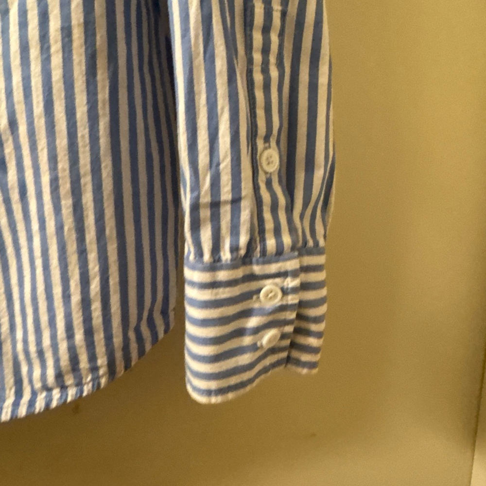 Reformation Blue Striped Button Down Shirt - Picture 8 of 12